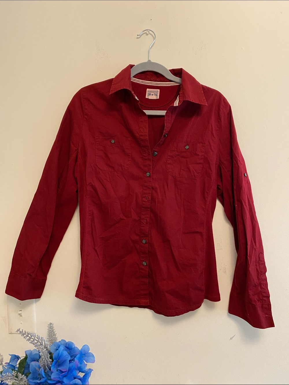 Converse One Star Red Button-Up Shirt